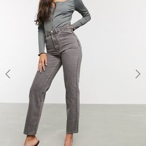 Tall - High Waisted Grey Jean